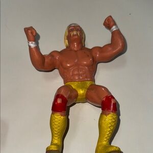 Action Figure with Yellow and Red Accents